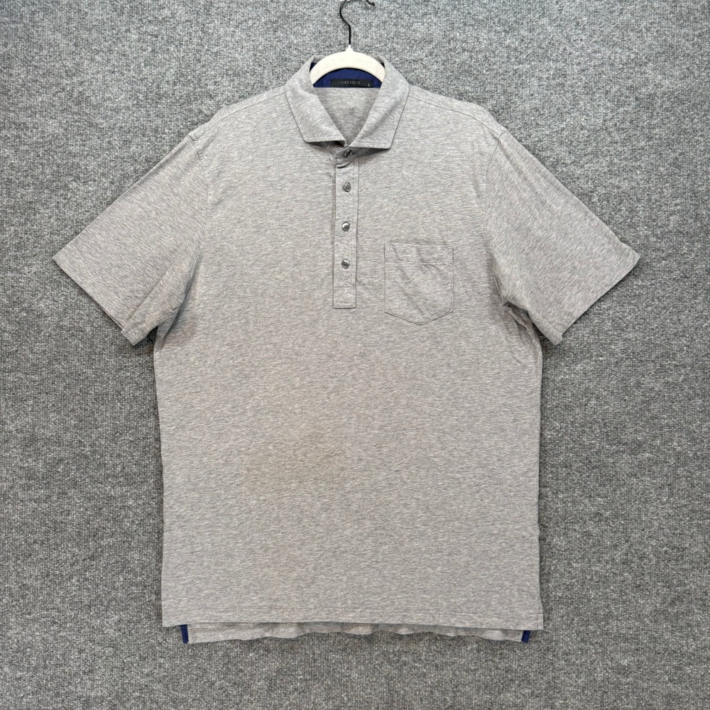 Greyson Polo Shirt Mens Large Gray Pima Cotton Blend‎ Pocket Golf Casual Sporty